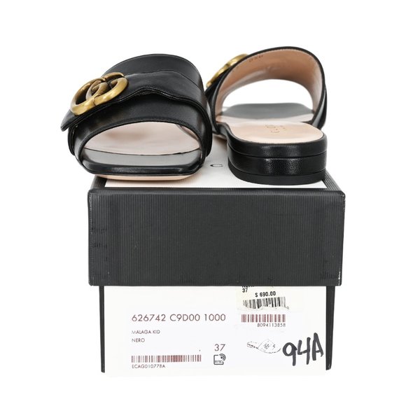 Gucci 626742 GG Marmont Leather Slide Sandals - Picture 7 of 14